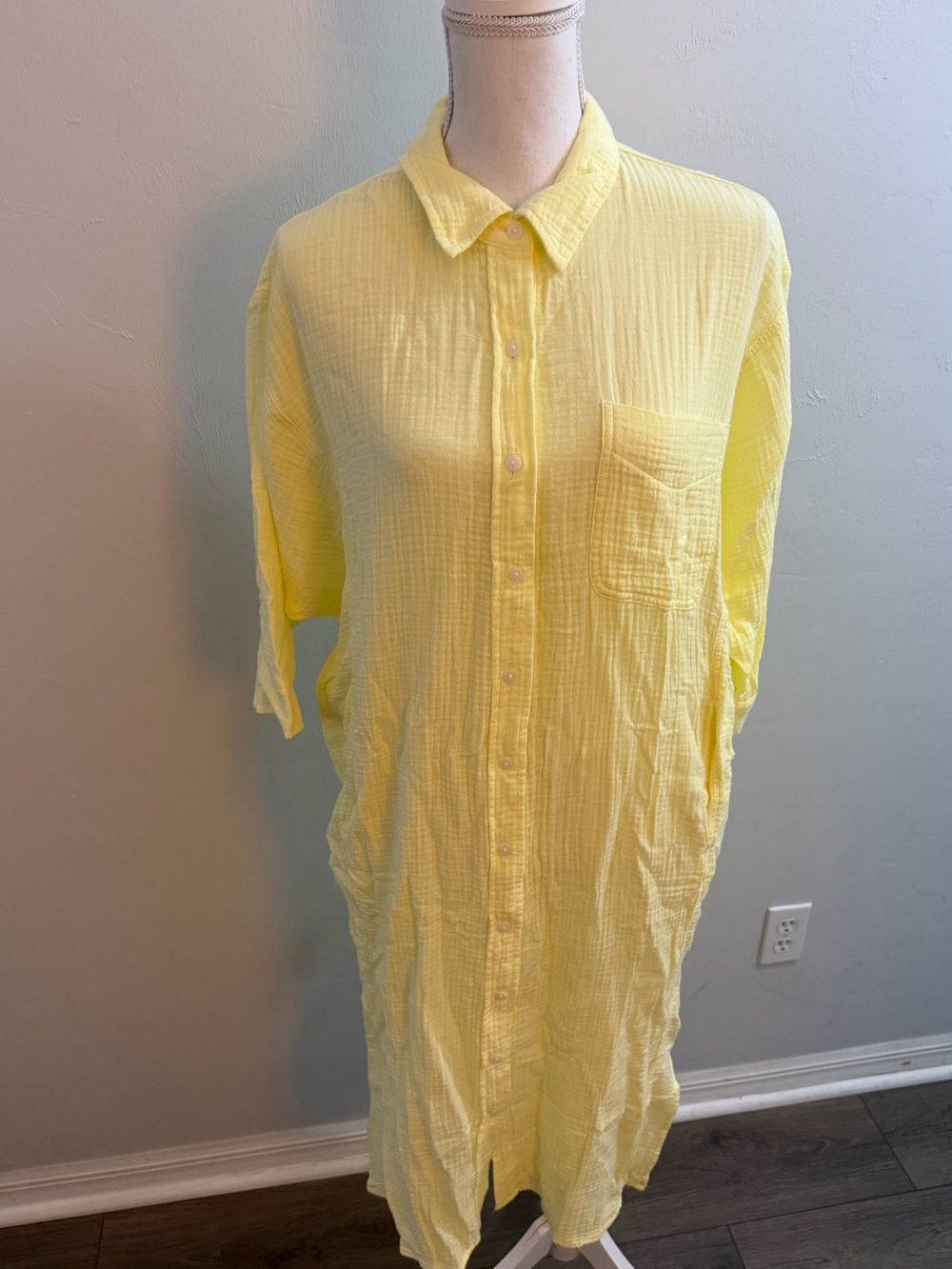 Light Yellow Button dress